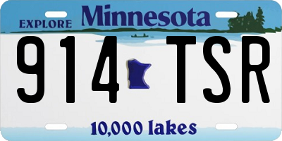 MN license plate 914TSR