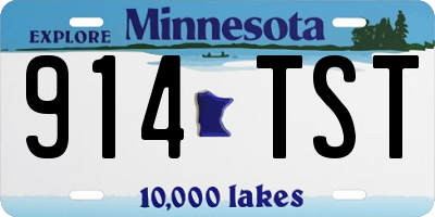 MN license plate 914TST