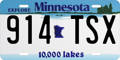 MN license plate 914TSX