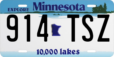 MN license plate 914TSZ