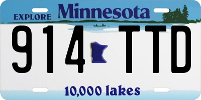 MN license plate 914TTD