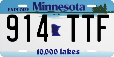 MN license plate 914TTF