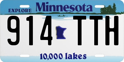 MN license plate 914TTH