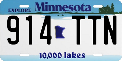 MN license plate 914TTN