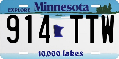 MN license plate 914TTW