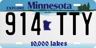 MN license plate 914TTY