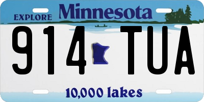 MN license plate 914TUA