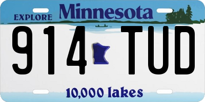 MN license plate 914TUD