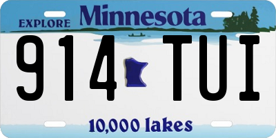MN license plate 914TUI