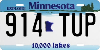MN license plate 914TUP