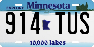 MN license plate 914TUS