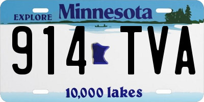 MN license plate 914TVA