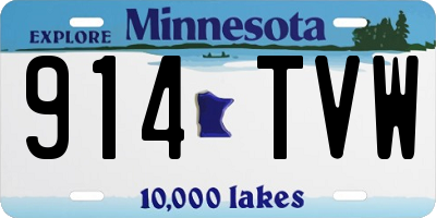 MN license plate 914TVW