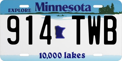 MN license plate 914TWB