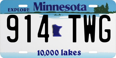 MN license plate 914TWG