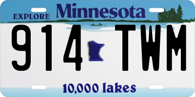 MN license plate 914TWM