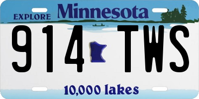 MN license plate 914TWS
