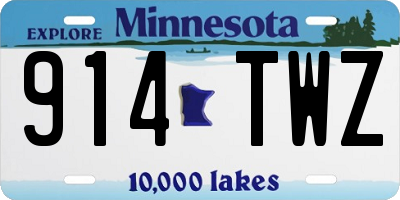 MN license plate 914TWZ