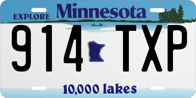 MN license plate 914TXP