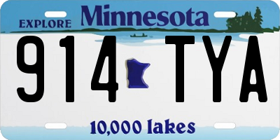 MN license plate 914TYA