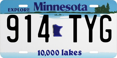 MN license plate 914TYG