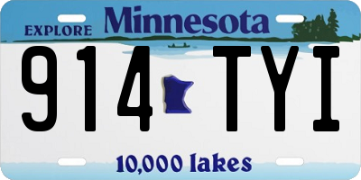 MN license plate 914TYI