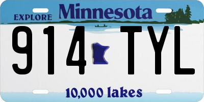 MN license plate 914TYL