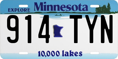MN license plate 914TYN