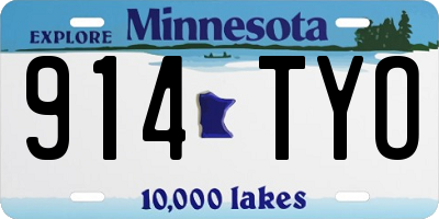 MN license plate 914TYO