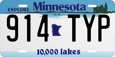 MN license plate 914TYP