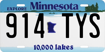 MN license plate 914TYS