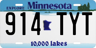 MN license plate 914TYT