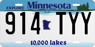 MN license plate 914TYY