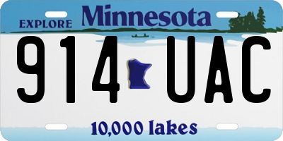 MN license plate 914UAC