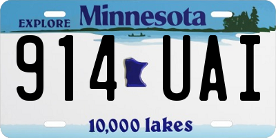 MN license plate 914UAI