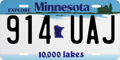 MN license plate 914UAJ