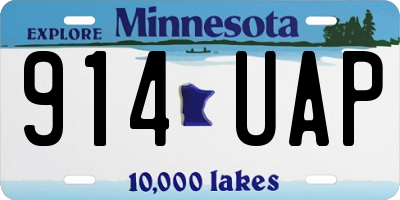 MN license plate 914UAP