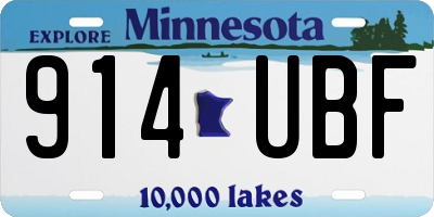 MN license plate 914UBF