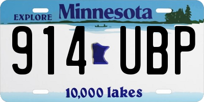 MN license plate 914UBP