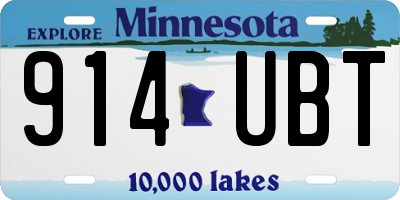 MN license plate 914UBT