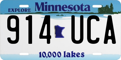 MN license plate 914UCA