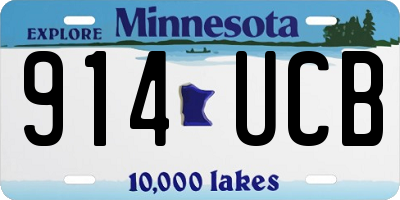 MN license plate 914UCB