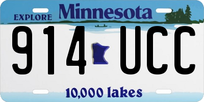 MN license plate 914UCC
