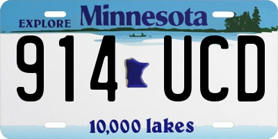 MN license plate 914UCD