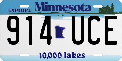 MN license plate 914UCE