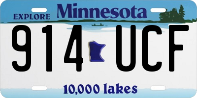 MN license plate 914UCF