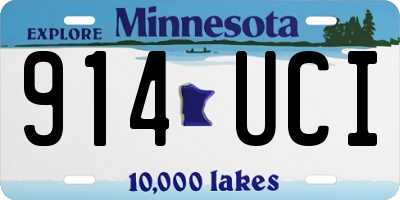 MN license plate 914UCI