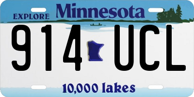 MN license plate 914UCL