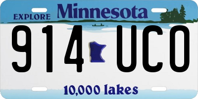 MN license plate 914UCO