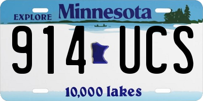 MN license plate 914UCS